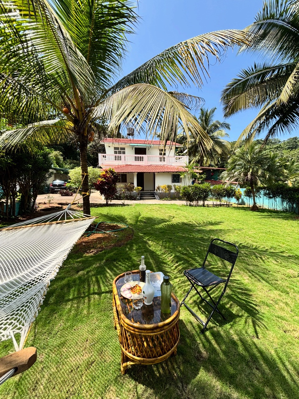 NIVRRITII villa tropical garden and outdoor living area, Canacona South Goa